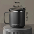 Insulated Coffee Mug | Double-Walled Stainless Steel & Leak-Proof Lid | 400 ml