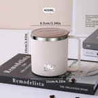 Insulated Coffee Mug | Double-Walled Stainless Steel & Leak-Proof Lid | 400 ml