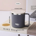 Insulated Coffee Mug | Double-Walled Stainless Steel & Leak-Proof Lid | 400 ml