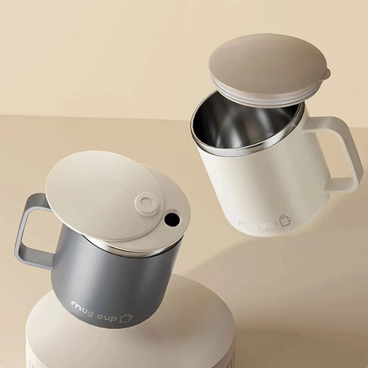 Insulated Coffee Mug | Double-Walled Stainless Steel & Leak-Proof Lid | 400 ml