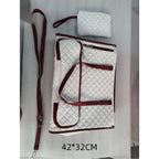 Insulated Lunch Tote | Quilted Faux Leather & Dual Compartment