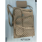 Insulated Lunch Tote | Quilted Faux Leather & Dual Compartment