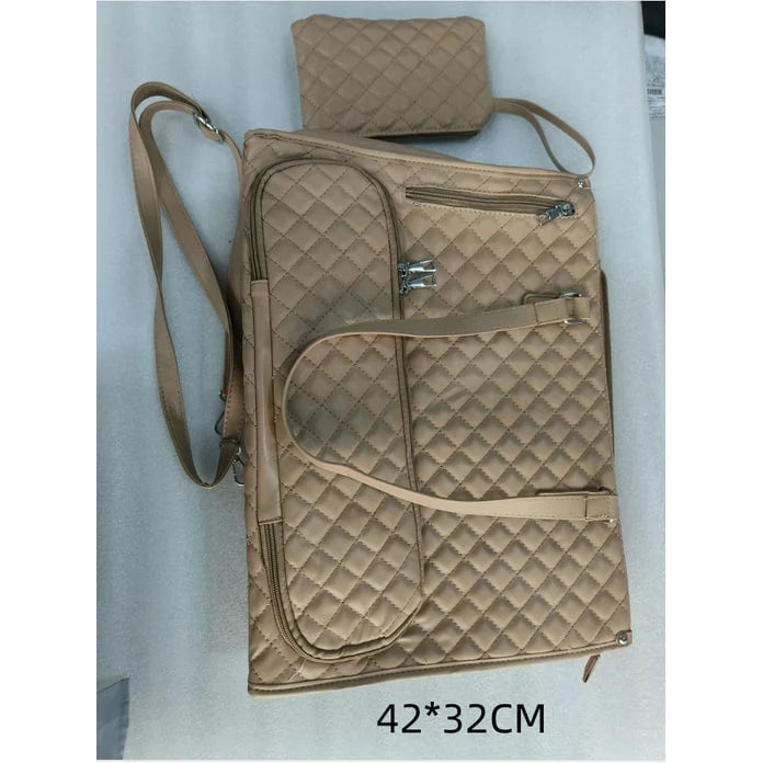 Insulated Lunch Tote | Quilted Faux Leather & Dual Compartment