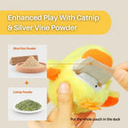 Interactive Cat Toy | Fluttering Wings & Quacking Sound | USB-Rechargeable