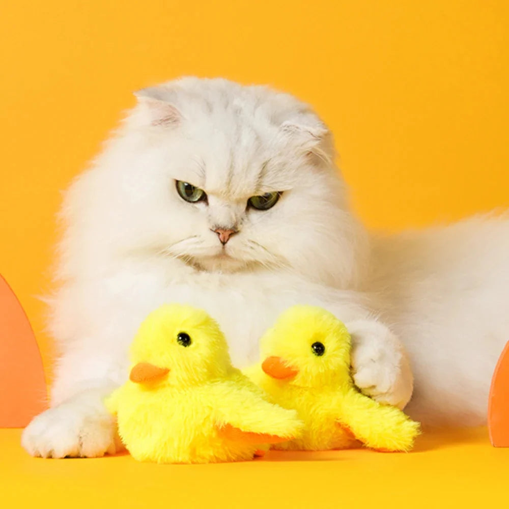 Interactive Cat Toy | Fluttering Wings & Quacking Sound | USB-Rechargeable