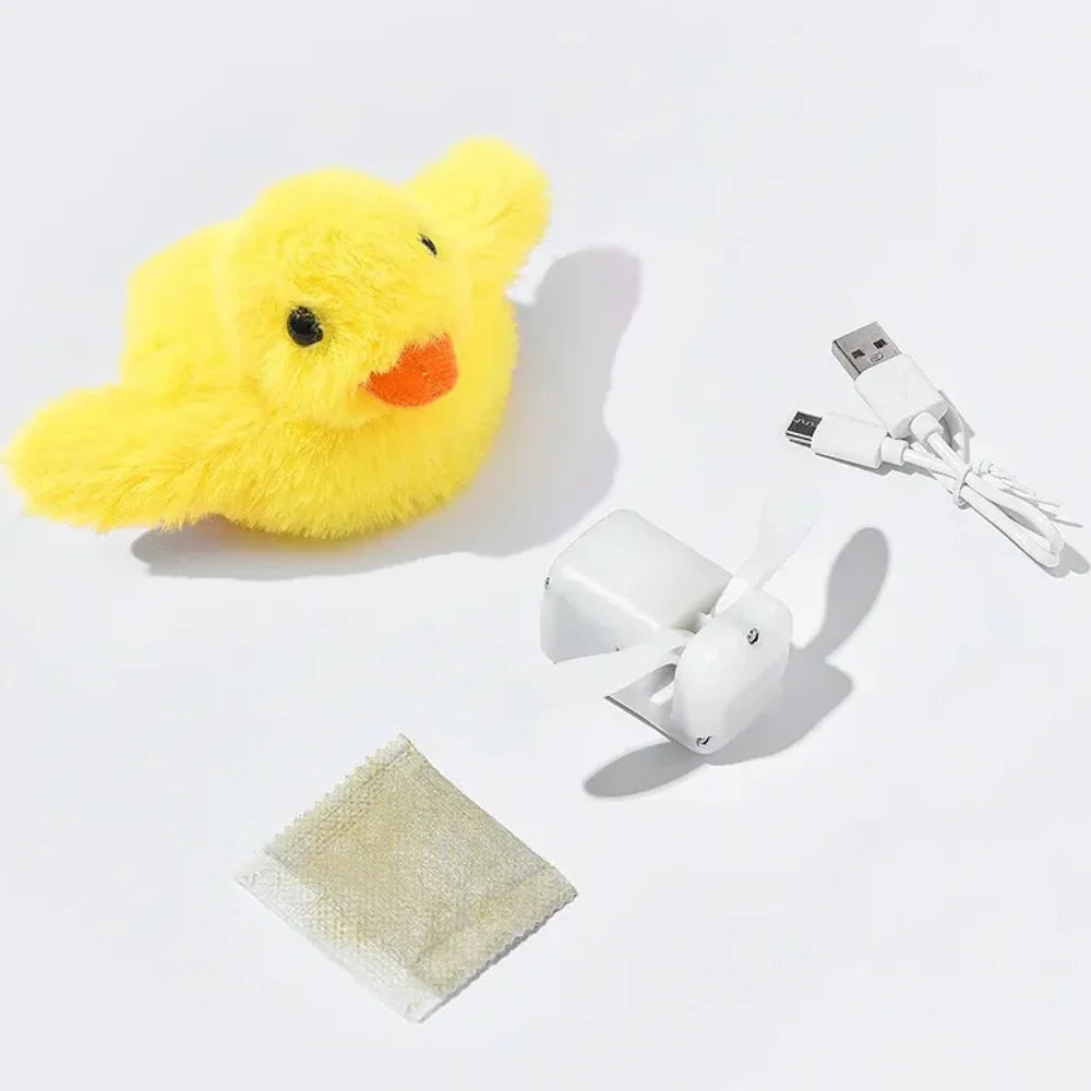 Interactive Cat Toy | Fluttering Wings & Quacking Sound | USB-Rechargeable