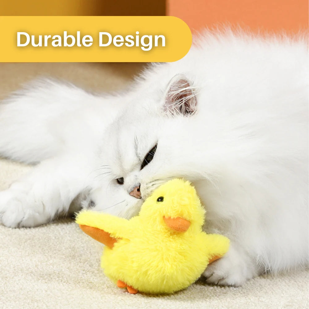 Interactive Cat Toy | Fluttering Wings & Quacking Sound | USB-Rechargeable