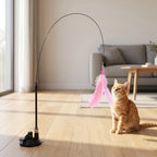 Interactive Cat Toy | Strong Suction-Cup Base & Flexible Steel Rod