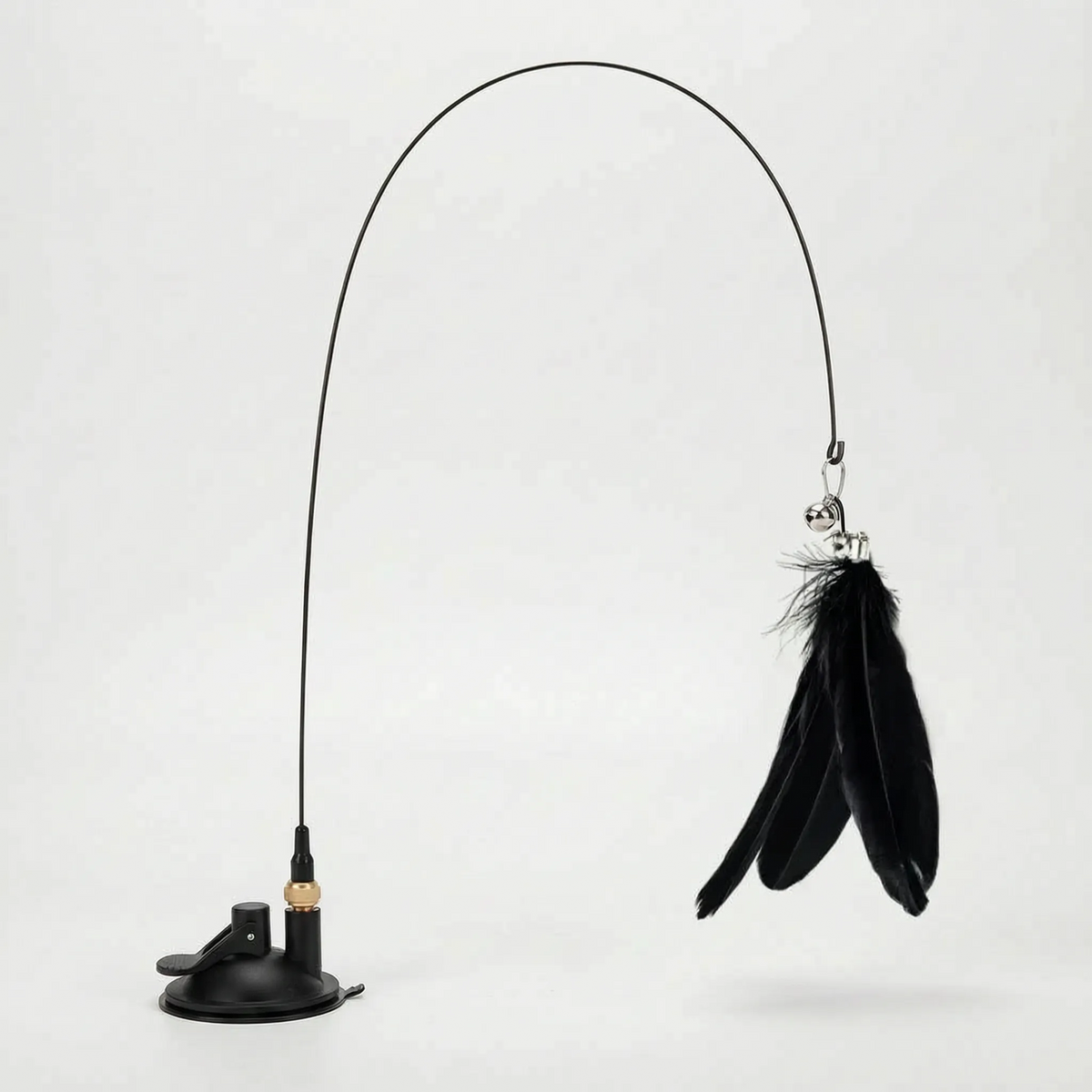 Interactive Cat Toy | Strong Suction-Cup Base & Flexible Steel Rod