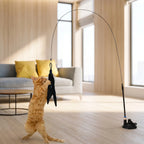 Interactive Cat Toy | Strong Suction-Cup Base & Flexible Steel Rod
