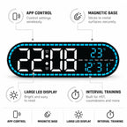 Interval Timer | App-Controlled & Large LED | Magnetic Attachment