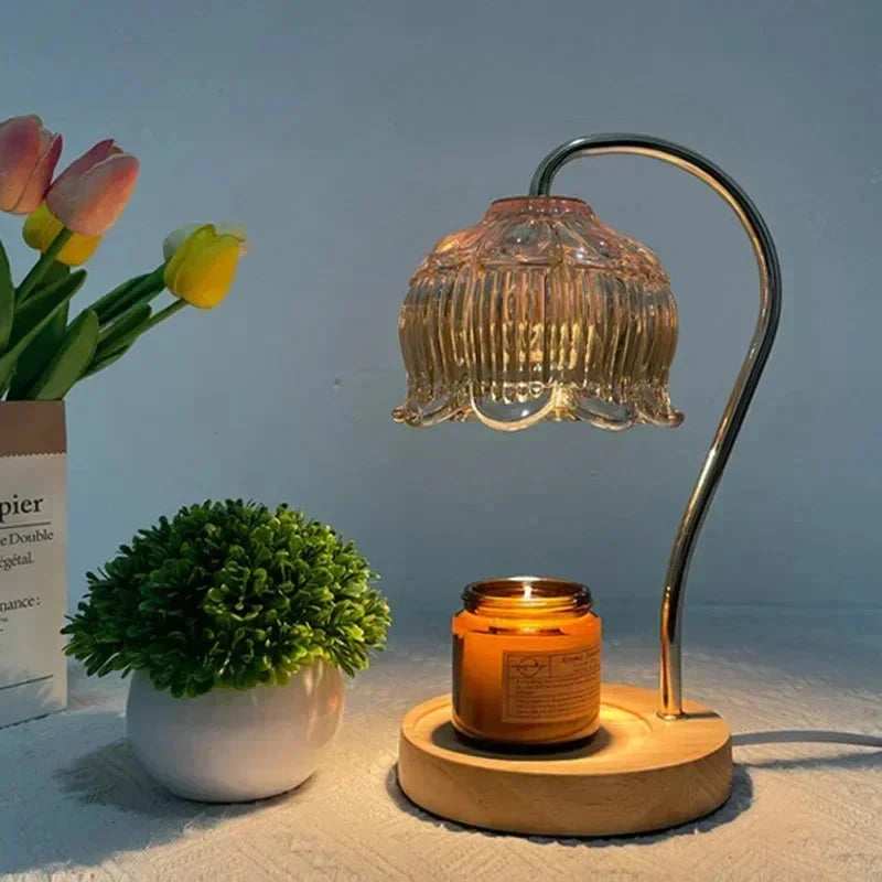 Ivey Glass Candle Warmer Lamp
