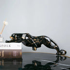Jaguar Sculpture | Hand-Carved Stone & Polished Finish