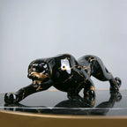 Jaguar Sculpture | Hand-Carved Stone & Polished Finish
