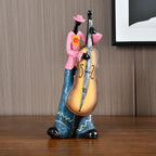 Jazz Musician Figurine | Hand-Painted Resin & Modern Abstract Motif | 28 cm Tall