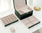 Jewellery Box | Multilayer Leather & Soft-Lined | 3 Levels