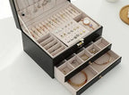 Jewellery Box | Multilayer Leather & Soft-Lined | 3 Levels