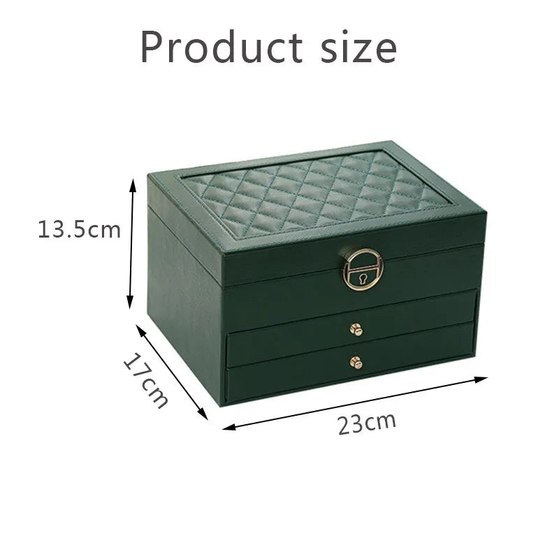 Jewellery Box | Multilayer Leather & Soft-Lined | 3 Levels