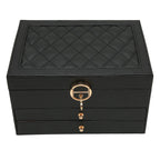 Jewellery Box | Multilayer Leather & Soft-Lined | 3 Levels