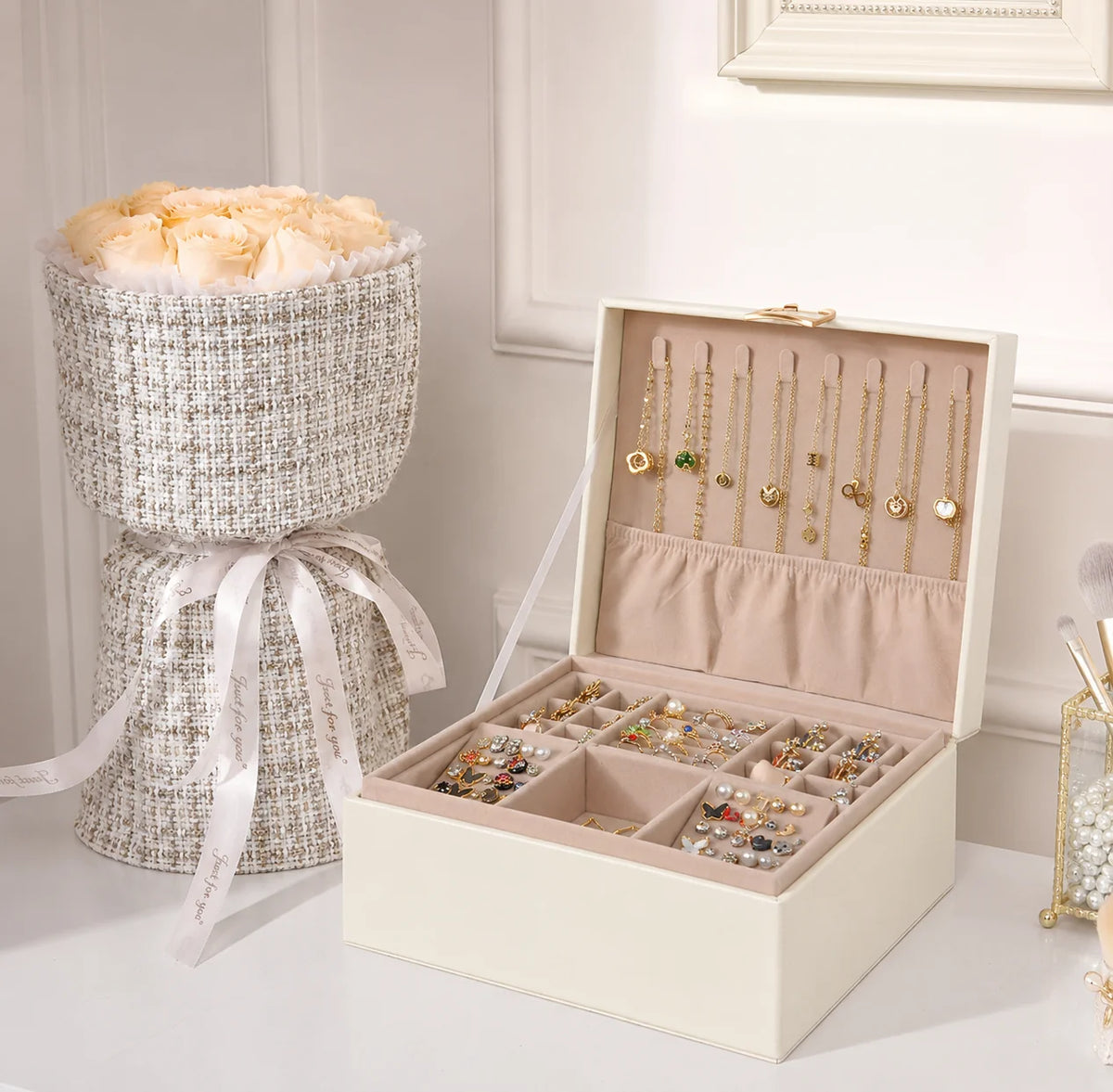Jewelry Box | Expandable Two-Layer & Velvet-Lined