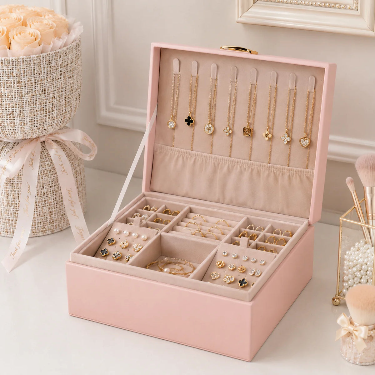 Jewelry Box | Expandable Two-Layer & Velvet-Lined