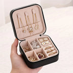 Jewelry Box | Zipper Closure & Soft Fabric Interior | Compact