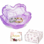 Jewelry Dish | Flower-Shaped Ceramic | Gift Box Included