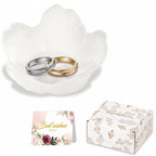 Jewelry Dish | Flower-Shaped Ceramic | Gift Box Included