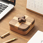 Jewelry Organizer Box | Two-Tone Banding & Sliding Cross