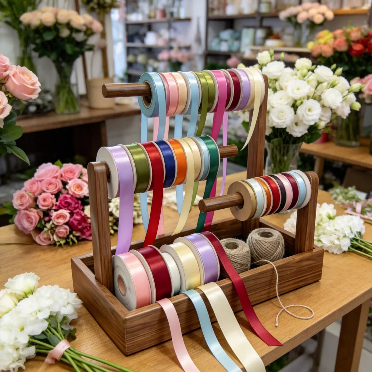Jewelry Organizer Stand | Multi-Level Wood & Felt-Lined Tray