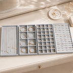 Jewelry Tray | Stackable Velvet-Lined | Multiple Organizer Layouts