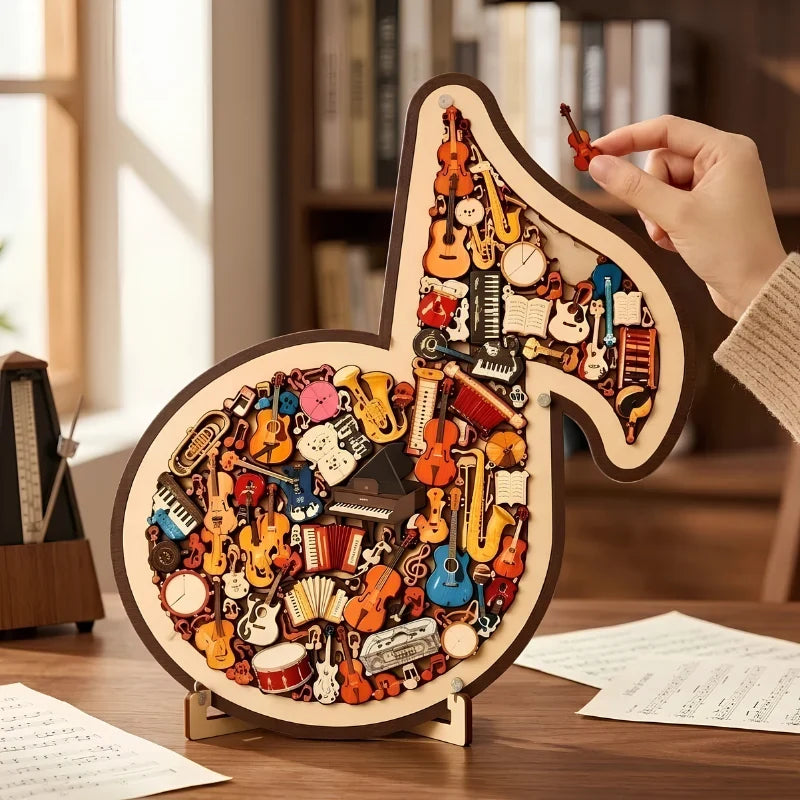 Jigsaw Puzzle | Instrument-Shaped & Solid Wood