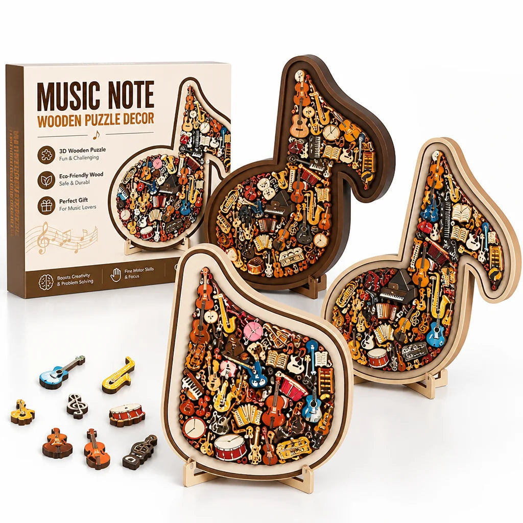 Jigsaw Puzzle | Instrument-Shaped & Solid Wood