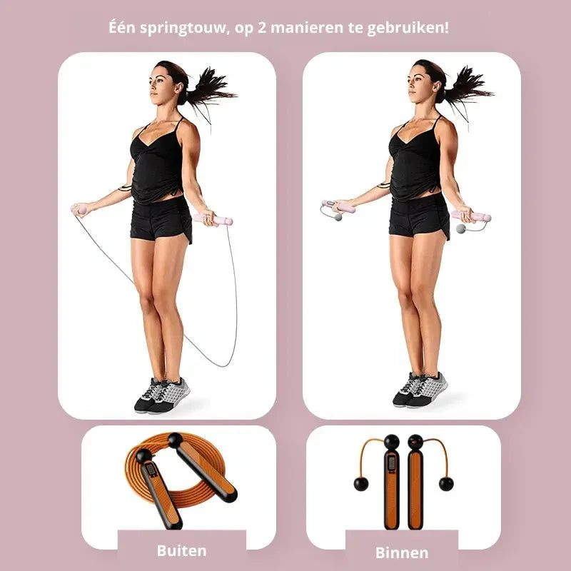 Jump Rope | Cordless, Digital Counter & 360° Rotating Weighted Handles