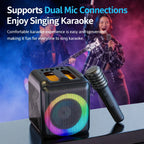 Karaoke Machine | Dual Wireless Microphones & 20-Hour Battery