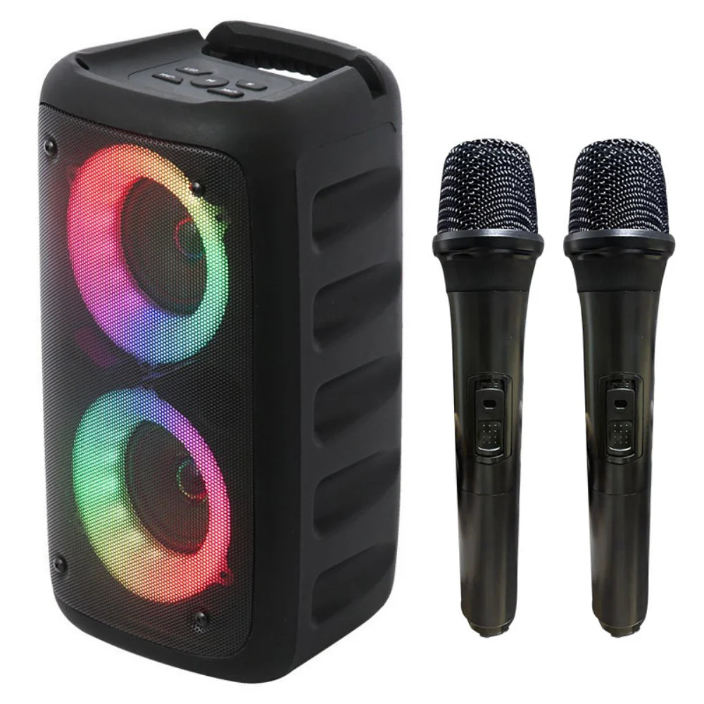 Karaoke Speaker | 2 Wireless Microphones & Dual-Driver Sound