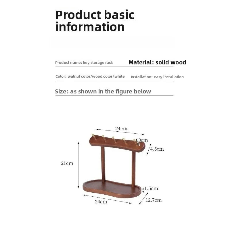 Key & Jewelry Organizer | Solid Wood & Moisture-Resistant Tray