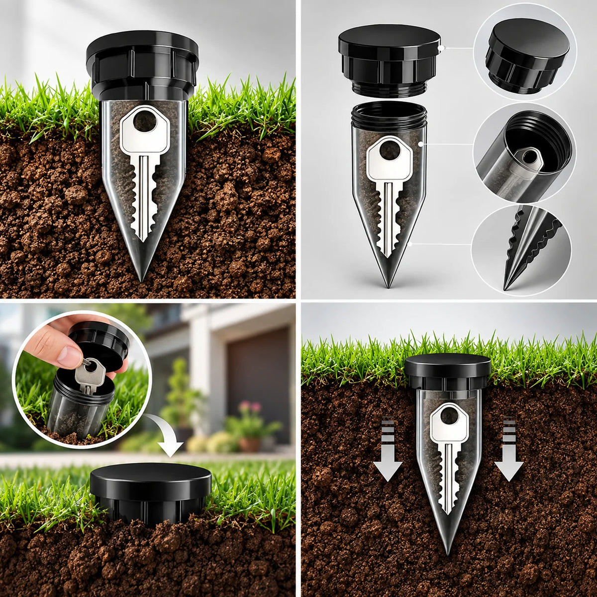 Key Safe | Lawn Sprinkler Disguise | Weatherproof & Maintenance-Free