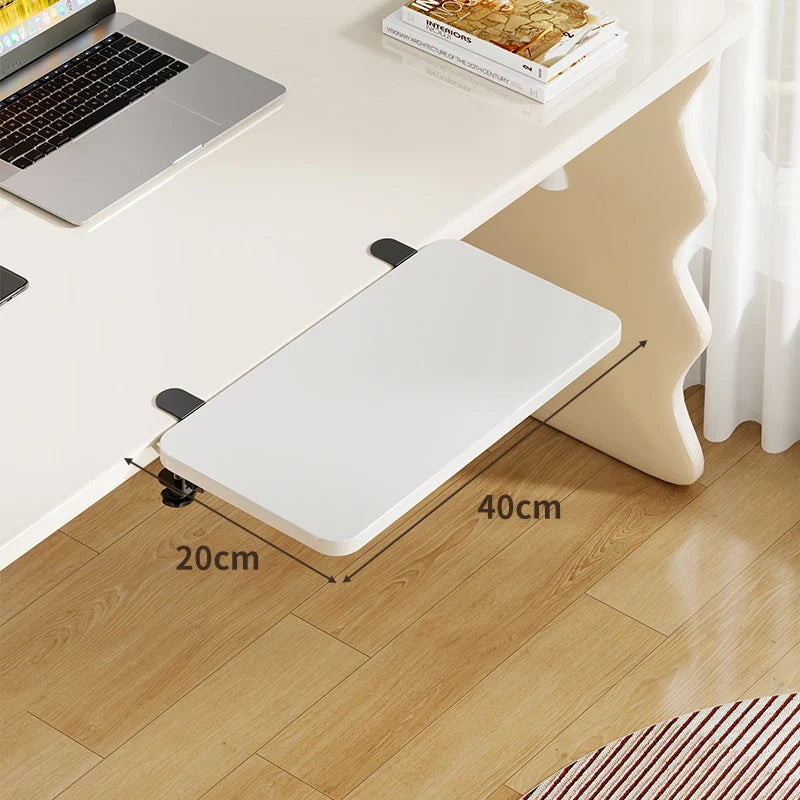 Keyboard & Mouse Platform | Bamboo Slide-Out & Clamp-Mounted | 40 x 20 cm