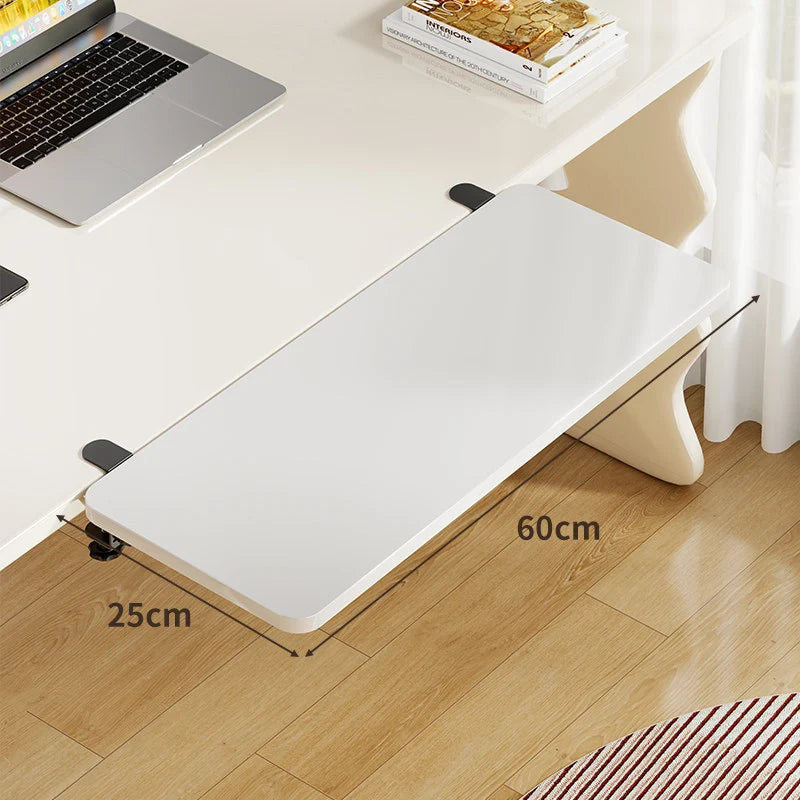 Keyboard & Mouse Platform | Bamboo Slide-Out & Clamp-Mounted | 40 x 20 cm