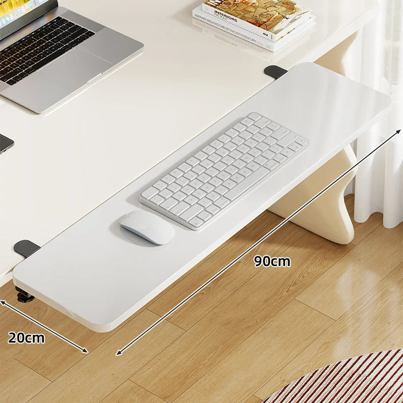 Keyboard & Mouse Platform | Bamboo Slide-Out & Clamp-Mounted | 40 x 20 cm