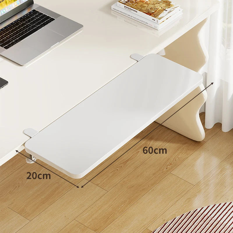 Keyboard & Mouse Platform | Bamboo Slide-Out & Clamp-Mounted | 40 x 20 cm