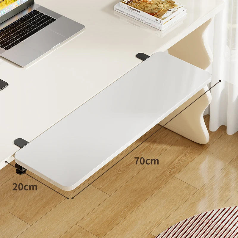 Keyboard & Mouse Platform | Bamboo Slide-Out & Clamp-Mounted | 40 x 20 cm