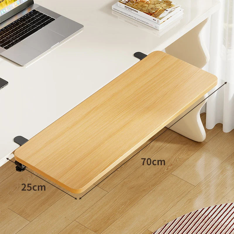 Keyboard & Mouse Platform | Bamboo Slide-Out & Clamp-Mounted | 40 x 20 cm