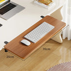 Keyboard & Mouse Platform | Bamboo Slide-Out & Clamp-Mounted | 40 x 20 cm