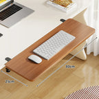 Keyboard & Mouse Platform | Bamboo Slide-Out & Clamp-Mounted | 40 x 20 cm