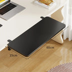 Keyboard & Mouse Platform | Bamboo Slide-Out & Clamp-Mounted | 40 x 20 cm