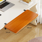 Keyboard & Mouse Platform | Bamboo Slide-Out & Clamp-Mounted | 40 x 20 cm