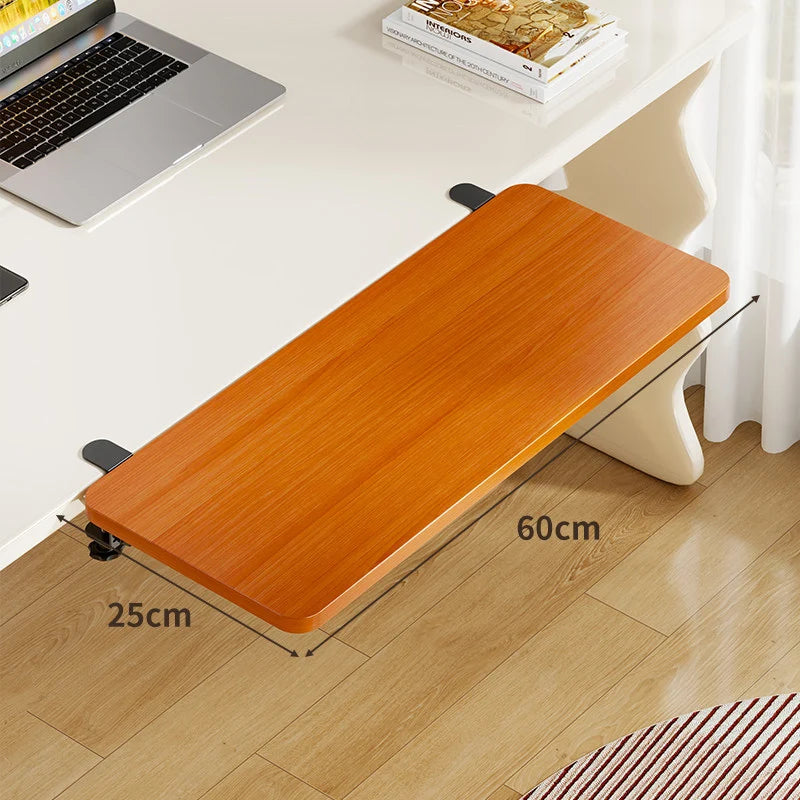 Keyboard & Mouse Platform | Bamboo Slide-Out & Clamp-Mounted | 40 x 20 cm