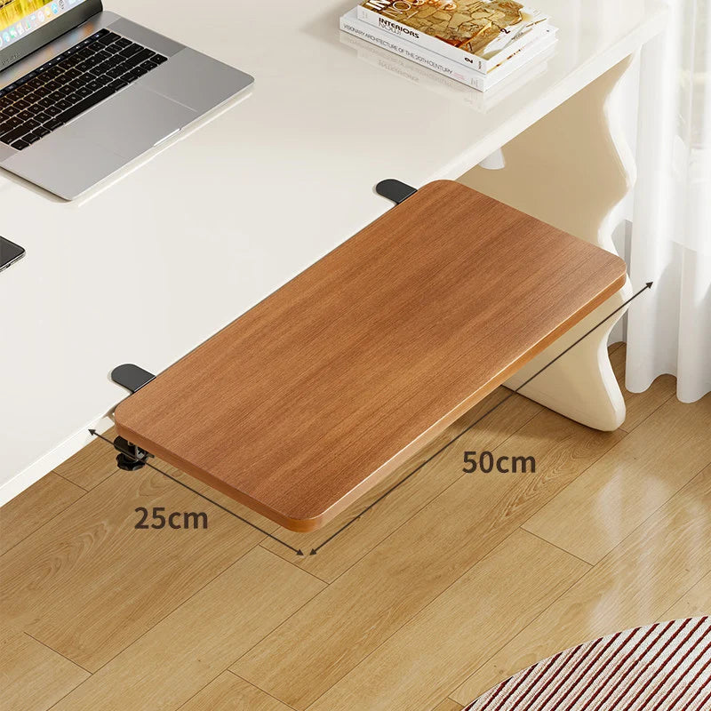 Keyboard & Mouse Platform | Bamboo Slide-Out & Clamp-Mounted | 40 x 20 cm